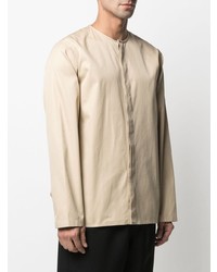 Chemise à manches longues beige Jil Sander