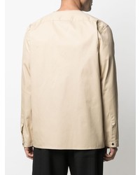 Chemise à manches longues beige Jil Sander