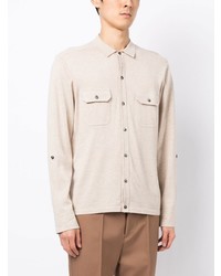 Chemise à manches longues beige N.Peal