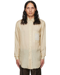 Chemise à manches longues beige Edward Cuming