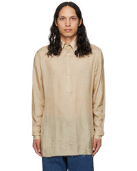 Chemise à manches longues beige Edward Cuming