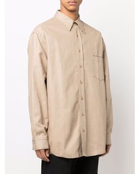 Chemise à manches longues beige Acne Studios