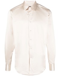 Chemise à manches longues beige Karl Lagerfeld
