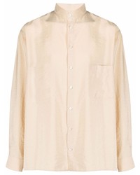 Chemise à manches longues beige Lemaire