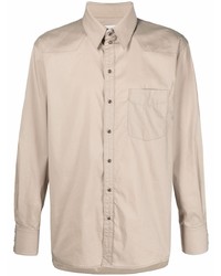 Chemise à manches longues beige Lemaire