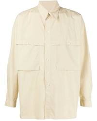 Chemise à manches longues beige Lemaire