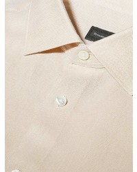 Chemise à manches longues beige Ermenegildo Zegna