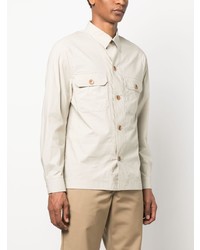 Chemise à manches longues beige BOSS