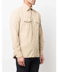 Chemise à manches longues beige Tom Ford