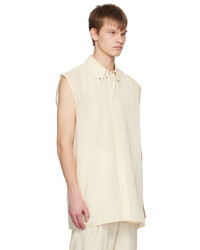 Chemise à manches longues beige Jil Sander