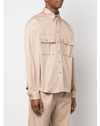 Chemise à manches longues beige Acne Studios