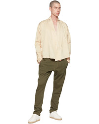 Chemise à manches longues beige Greg Lauren