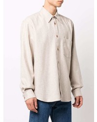 Chemise à manches longues beige Acne Studios