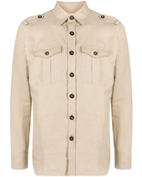 Chemise à manches longues beige PT TORINO