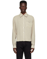 Chemise à manches longues beige Rhude