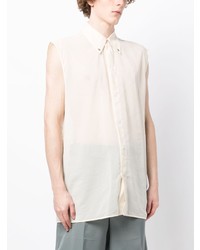 Chemise à manches longues beige Jil Sander