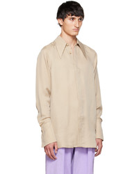 Chemise à manches longues beige King & Tuckfield