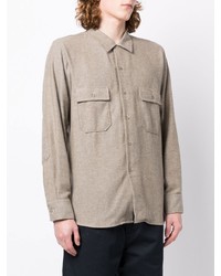 Chemise à manches longues beige Universal Works