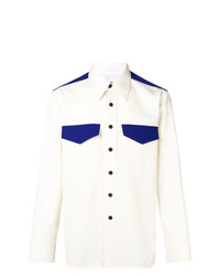 Chemise à manches longues blanc et bleu Calvin Klein 205W39nyc