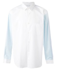 Chemise à manches longues blanc et bleu Comme Des Garcons SHIRT