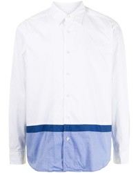Chemise à manches longues blanc et bleu Sophnet.