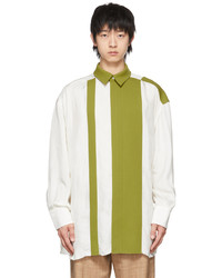 Chemise à manches longues blanc et vert GAUCHERE