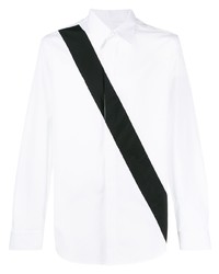 Chemise à manches longues blanche et noire Helmut Lang