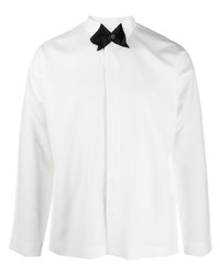 Chemise à manches longues blanche et noire Homme Plissé Issey Miyake