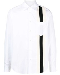 Chemise à manches longues blanche et noire Marni
