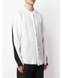 Chemise à manches longues blanche et noire Thom Krom