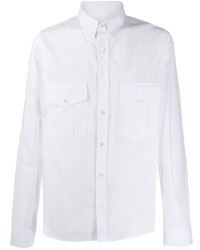 Chemise à manches longues blanche Balmain