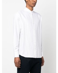 Chemise à manches longues blanche Brioni