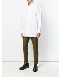 Chemise à manches longues blanche Raf Simons