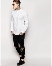 Chemise à manches longues blanche Asos