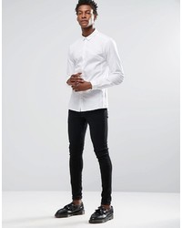 Chemise à manches longues blanche Asos