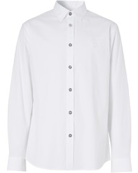 Chemise à manches longues blanche Burberry