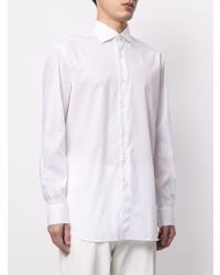 Chemise à manches longues blanche Brioni