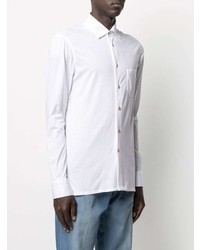 Chemise à manches longues blanche Kiton