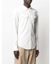Chemise à manches longues blanche Dondup