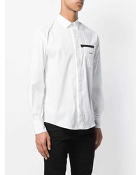 Chemise à manches longues blanche Dirk Bikkembergs