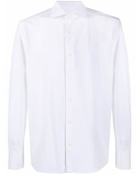 Chemise à manches longues blanche Corneliani