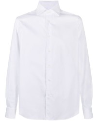 Chemise à manches longues blanche Corneliani