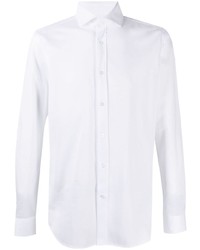 Chemise à manches longues blanche Corneliani