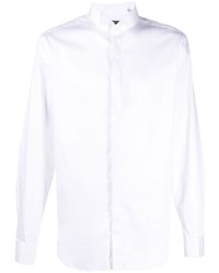 Chemise à manches longues blanche Corneliani