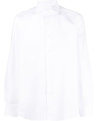 Chemise à manches longues blanche Corneliani