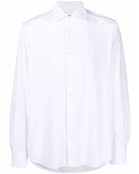 Chemise à manches longues blanche Corneliani