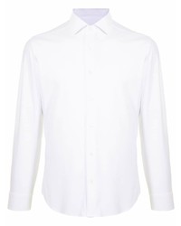 Chemise à manches longues blanche Corneliani