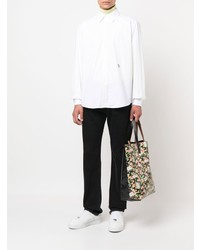 Chemise à manches longues blanche MSGM