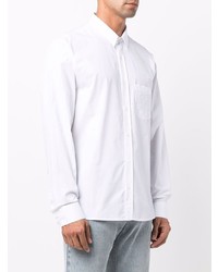 Chemise à manches longues blanche Balmain