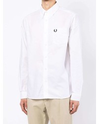 Chemise à manches longues blanche Fred Perry